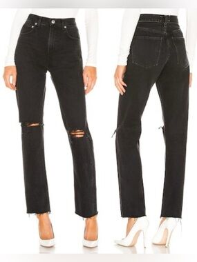 REVOLVE AGOLDE Cherie High Rise Straight Jeans in Distortion 🖤